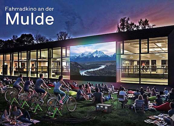 Fahradkino an der Mulde